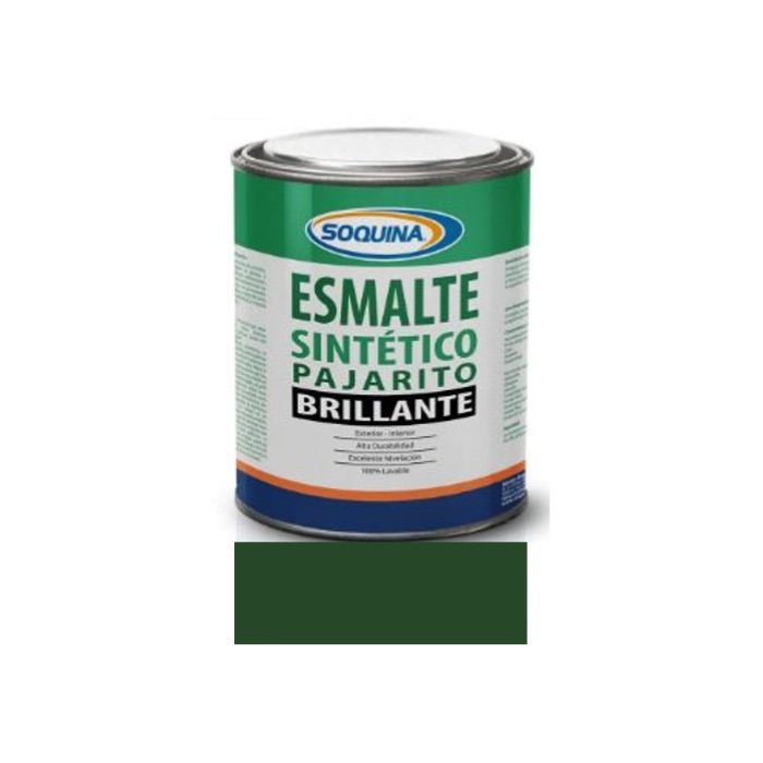 ESMALTE SINTÉTICO PAJARITO 1/4 GL. VERDE TREBOL