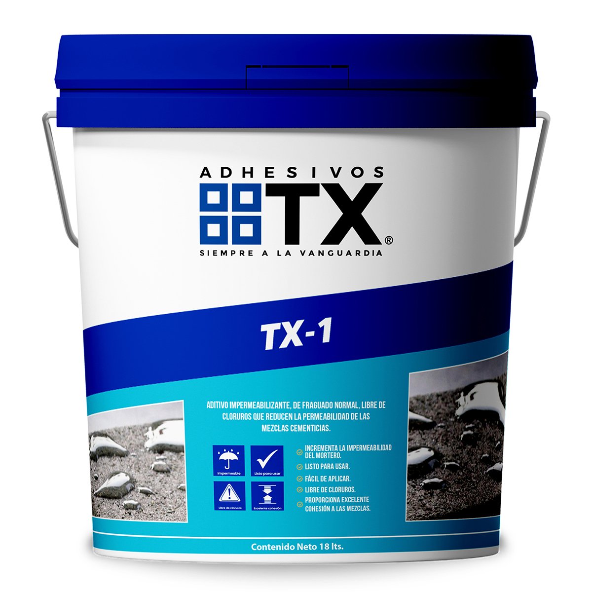 TX-1 ADITIVO IMPERMEABILIZANTE TINETA 18 LTS.